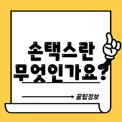 손택스란 무엇인가요?