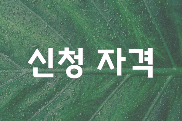 신청 자격