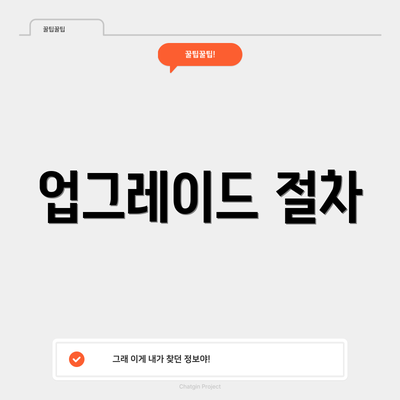 업그레이드 절차