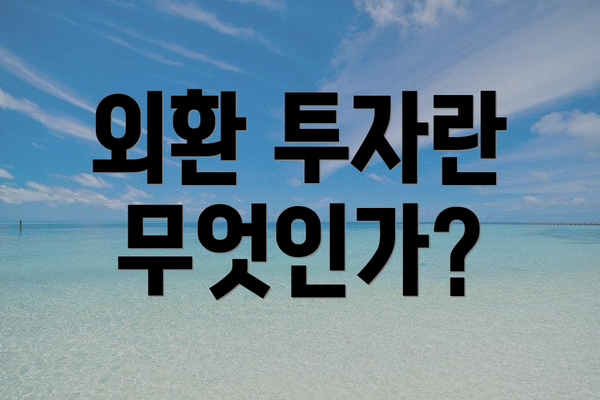 외환 투자란 무엇인가?