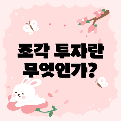조각 투자란 무엇인가?