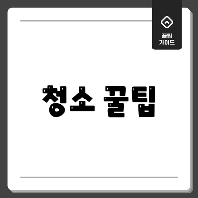 청소 꿀팁