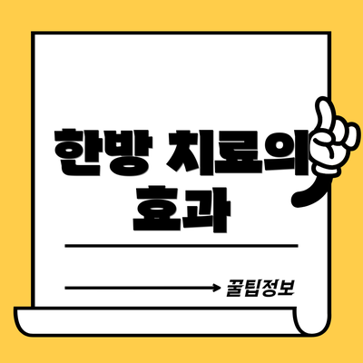 한방 치료의 효과