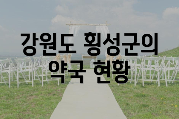 강원도 횡성군의 약국 현황