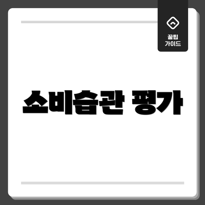 소비습관 평가