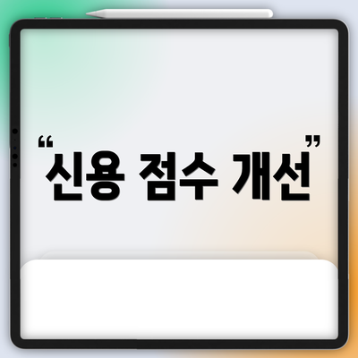 신용 점수 개선