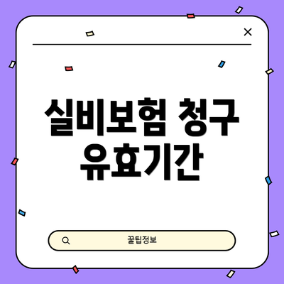 실비보험 청구 유효기간