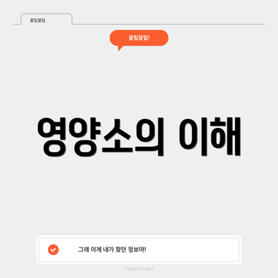 영양소의 이해