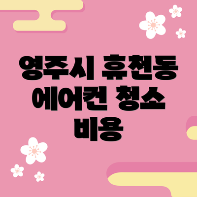 영주시 휴천동 에어컨 청소 비용