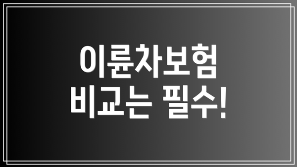 이륜차보험 비교는 필수!