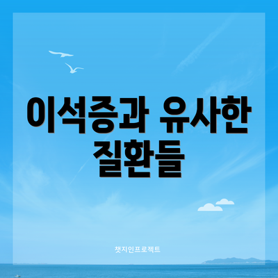 이석증과 유사한 질환들
