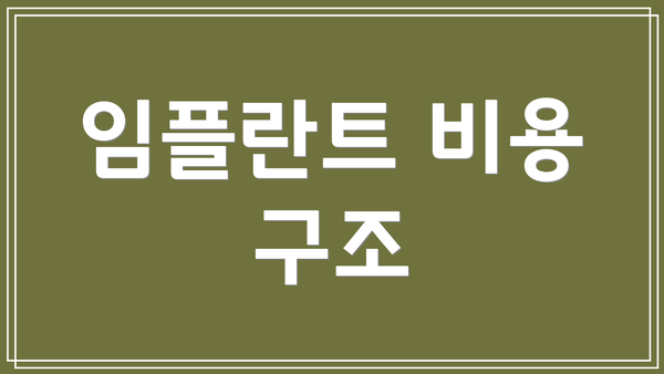 임플란트 비용 구조