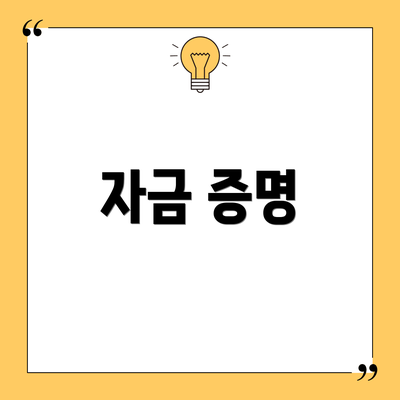 자금 증명