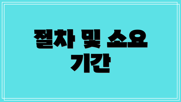 절차 및 소요 기간