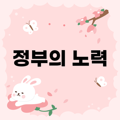 정부의 노력