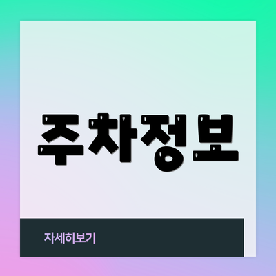 주차정보