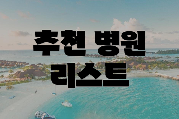 추천 병원 리스트