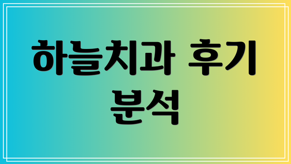 하늘치과 후기 분석