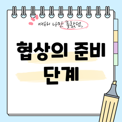 협상의 준비 단계