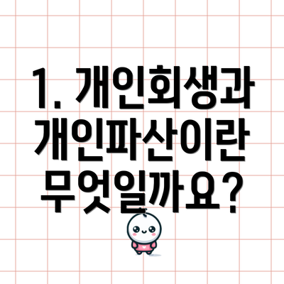 1. 개인회생과 개인파산이란 무엇일까요?
