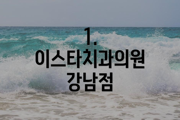 1. 이스타치과의원 강남점