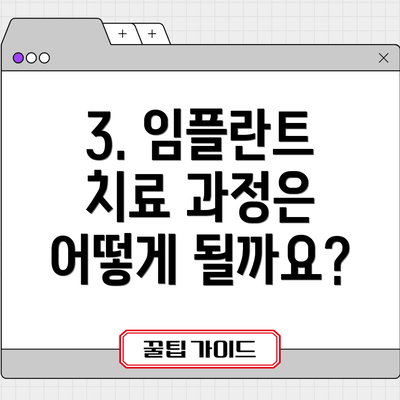 3. 임플란트 치료 과정은 어떻게 될까요?