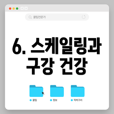 6. 스케일링과 구강 건강