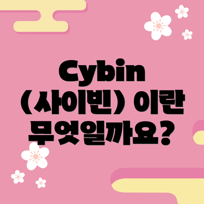 Cybin (사이빈) 이란 무엇일까요?