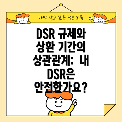 DSR 규제와 상환 기간의 상관관계:  내 DSR은 안전한가요?