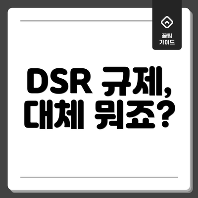 DSR 규제, 대체 뭐죠?