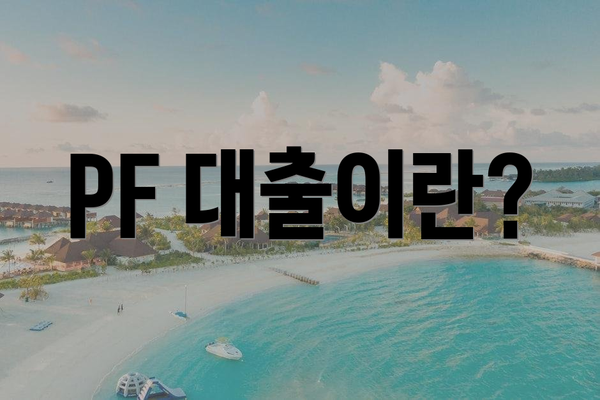 PF 대출이란?
