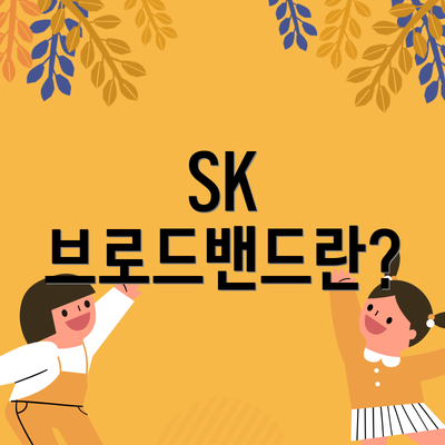 SK 브로드밴드란?